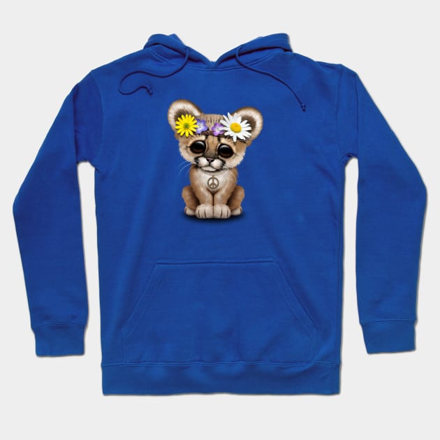 Cute Cougar Cub Hippie Hoodie by jeffbartels